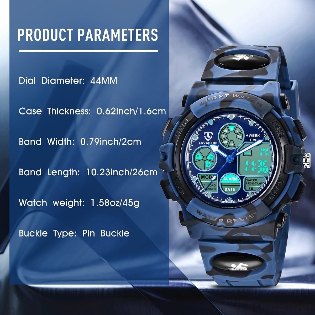 Alarm shop hand watch