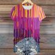 thumbnail image 4 of Tops de Ajuste Suelto para las Mujeres Nueva Manga Corta Cuello Redondo Suéter Caballo Casual Impreso Camiseta, Ligero Top de Verano, 4 of 6