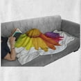 thumbnail image 6 of Flower Soft Flannel Fleece Blanket, Rainbow Colored Sunflower or Daisy Spring Inspired Image Hippie Style Modern Design, Cozy Plush for Indoor and Outdoor Use, 50" x 70", Multicolor, by Ambesonne, 6 of 6