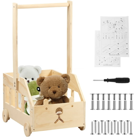 Baby Basket with Adjustable Handle Solid Practical Wood Baby Shower Crate Closet Pretty Baby Shower Gifts Basket Welcome Baby Storage Crate for New Parents