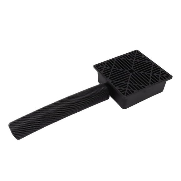 Catch Basin Downspout Extension, Black Gutter Downspout Extension Slope Design Dual Drain Holes Frost   for Outdoor
