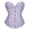 Light Purple, variant on Corset for Women Overbust Bustier Top Basque Gothic Plus Size Black Renaissance (Pink, XS)
