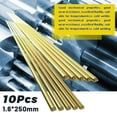 thumbnail image 1 of 10 Pcs 1.6*250mm Brass Rods Wires Sticks For Repair Welding Brazing Soldering, 1 of 1