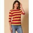 thumbnail image 2 of DARING DIVA Women's Halloween Costume Boat Neck Top T-Shirts XS Yellow Red, 2 of 5