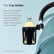 BABYZEN YOYO Cup Holder, Black - Attaches to Six Different Points on The YOYO2 Stroller Frame - Suitable for Parents & Kids