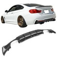 thumbnail image 2 of Ikon Motorsports Compatible with 2014-2020 BMW 435i 440i xDrive Quad Tip MP Style Rear Bumper Lip Diffuser Carbon Fiber, 2 of 7