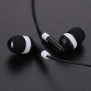 Earbuds Headphones 100 Pack Wholesale Bulk School / Library / Office Supplies Disposable Earphone Earbuds for Kids, Adults - Individually Bagged Gift - Black