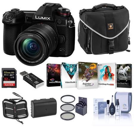 UPC: 0192223162396 | Lumix G9 4K Mirrorless Camera with Lumix G Vario 12-60mm f/3.5-5.6 Lens  Bundle with Free Accessories & PC Software Suite