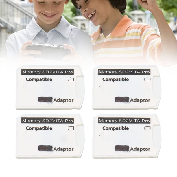 Adaptador de Tarjeta de Memoria, Adaptador de Tarjeta de Juego 4pcs blanco portátil portátil Velocidad de Carga rápida para Tarjeta de Memoria