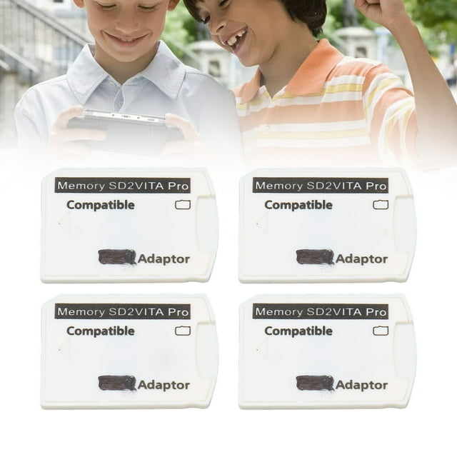 Adaptador de Tarjeta de Memoria, Adaptador de Tarjeta de Juego 4pcs blanco portátil portátil Velocidad de Carga rápida para Tarjeta de Memoria
