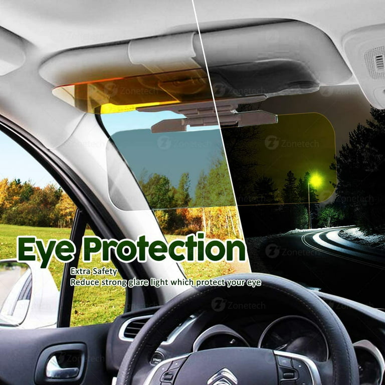  Car Visor, Day and Night Anti-Glare Visor, 2 in 1 Automobile Sun  Anti-UV Block Visor, Non Glare Anti-Dazzle Sunshade Mirror Goggles Shield  for Driving Goggles : Automotive