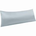 thumbnail image 1 of Chenchen Zippered Satin Body Pillow Pillowcase, Silky Slip Cooling Body Pillow Cover, Long Side Hidden Zipper, 20x54 Inches, Silver Grey, 1 of 1