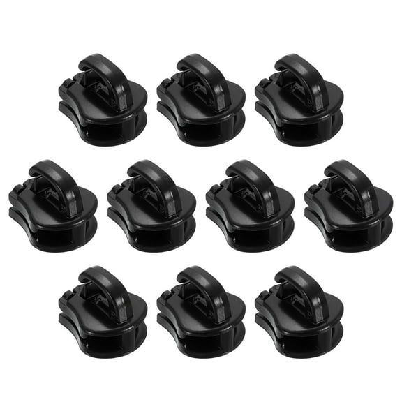 10 Pack Zipper Sliders, #5 Zipper Pull Replacement for Sewing Bags Coats Jackets, Black