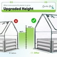 thumbnail image 3 of Quictent 49(L)x37(W)x36(H) in Extra-Thick Galvanized Steel Raised Garden Bed with Greenhouse Dual Use (Clear), 3 of 10