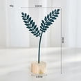 thumbnail image 4 of Sinkoo 6Pcs Metal Leaf Iron Ornament Creative Modern Desktop Decor，Ginkgo Olive leaf, for Living Room, Hotel, Office, Bedroom, Bookshelf, Unique Household Ironwork Craft (Blue), 4 of 7
