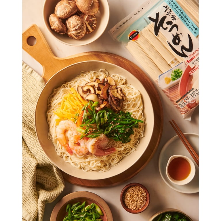 J-Basket, Japanese Somen Noodles, 28.21 oz Bag, 8 Bundles
