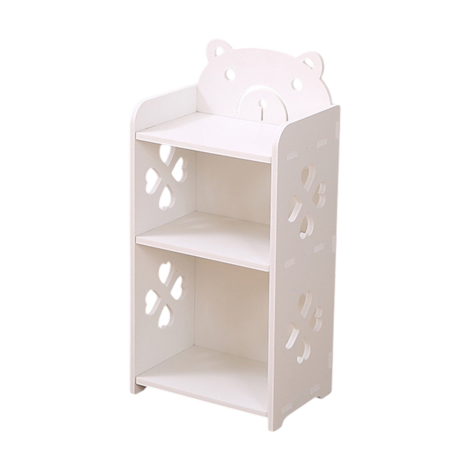 Ycandiee Small Bookshelf for Small Spaces, 3-Tier White Bookcase, Storage Organizer Stand Shelf Holder, Compact Mini Short Bookshelf for Bedroom, Living Room, Office, Kids Room