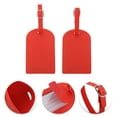 thumbnail image 3 of Unique Bargains 1 Pc Vertical Flip Luggage Tag for Travelling Red Polyurethane, 3 of 5