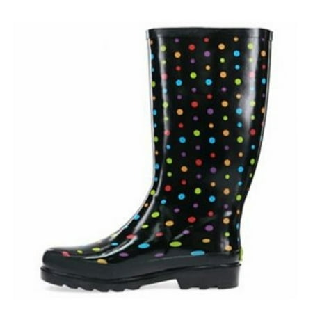 Western Chief 8445W-MULTI-7 Multi-Color Polka Dots Women's Rain Boots, Size: 7