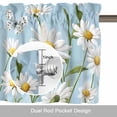 thumbnail image 6 of Blue Daisy Flower Kitchen Curtain Valances for Windows Farmhouse Short Curtains, White Farmhouse Floral Spring Rod Pocket Valance Curtain for Bedroom Cafe Living Room 42"x12", 6 of 8