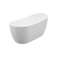 thumbnail image 2 of Nello White High-gloss  Reversible Drain Acrylic Free-standing Tub, 2 of 5