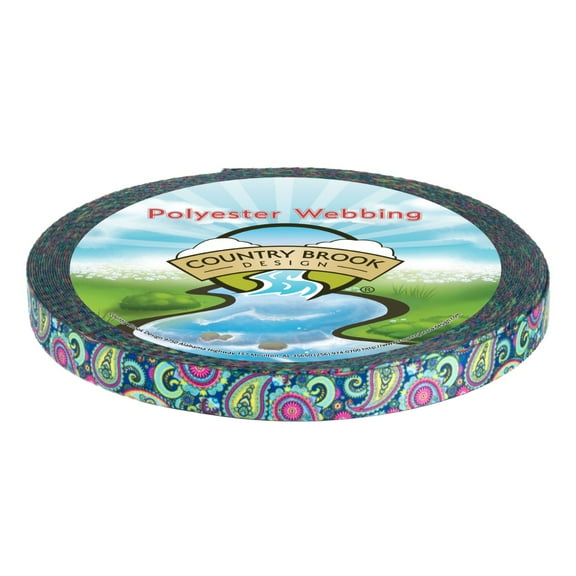 Country Brook Design® 1/2 inch Bright Paisley Photo Quality Polyester, 20 Yards