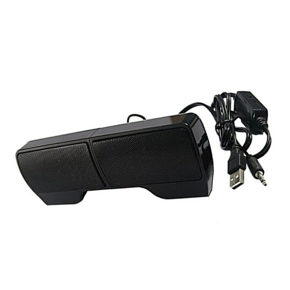 Desktop Computer Speakers Enhanced Bass Speaker Office 6.5X18CM Black