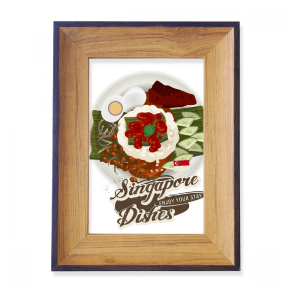 Traditional Singapore Nasi Lemak Photo Frame Exhibition Display Art Desktop Painting