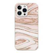 onn. Phone Case for iPhone 14 Pro Max / iPhone 13 Pro Max / iPhone 12 Pro Max - Pink Gold Marble