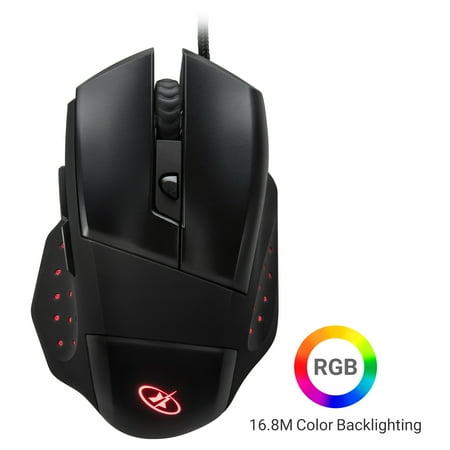 Rosewill 4000 dpi Optical Wired Gaming Mouse For Large Hands Six Buttons ION D10