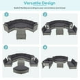 thumbnail image 3 of Harper & Bright Designs Patio Conversation Set, Outdoor Daybed Rattan Sectional Sofa Set Patio Seating Group with Cushions and Center Table for for Garden Balcony Poolside, Grey, 3 of 15