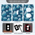 thumbnail image 5 of Switch Panel Switch Decoration 2.76x4.53x0.28 Inches Duplex Outlets Switch Plate Wall Plates Living Room Kitchen Bedroom Study Switches Blue Iceberg, 5 of 8