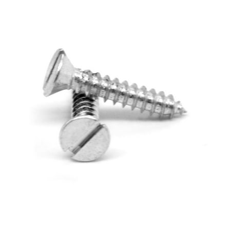 

#8-18 x 3/4 Sheet Metal Screw Slotted Flat Head Type AB Low Carbon Steel Zinc Plated Pk 250