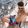 thumbnail image 2 of luoweisi Men's Beach Shorts Quick Dry Swim Trunks with Mesh Lining Chameleon L, 2 of 5