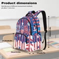 thumbnail image 7 of FKELYI July 4th USA Star Print School Backpack for Kids 17 Inch Bookbag Lightweight Backpacks for Boys Girls Casual Daypack with Multi-Pockets Rucksack, 7 of 7