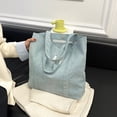 thumbnail image 2 of Bolso de lona color caramelo para mujer, tendencia urbana, bolso de hombro de color liso, bolso de mano para mujer, bolso de mano informal y sencillo 2025, 2 of 5