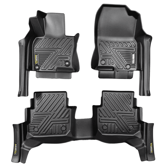 KQD – pour Mazda CX-5 2017 à 2025 – Tapis de Sol 5D Personnalisés – TPE Inodore, Protège les Appuis de Porte, Mesure au Laser, Toutes Saisons – Ensemble Complet pour Rangées 1re et 2e