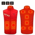 thumbnail image 2 of Lovskoo Women's and Men's Heated Jacket Vest Sleeveless Christmas Plus Size Heated Coat with 9 Heating Zones Winter Heating Coat Quilted Jacket Red, 2 of 6