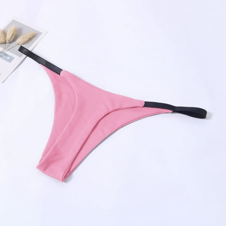 

Idoravan Women s Underwear Clearance Womens Sexy G-string Pants Low Double Layer Bikini Womens Underwear 35-70 Kg Sexy Underwear
