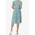thumbnail image 2 of TheMoogan Women's Flutter Ruffle Cap Sleeve Tiered Jersey Babydoll A-Line Midi Day Dress, 2 of 6