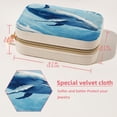 thumbnail image 5 of Whale Portable Velvet Organizer Box with Removable Compartment - Earring Holder, Necklace Holder, and Travel Organizer - Gift, 5 of 7