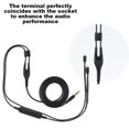 thumbnail image 4 of Cable de reemplazo de Auriculares MMCX, Cable de extensión de Auriculares TPE con Conector de 3.5 mm para Shure se215 se425 se535 se846 ue900(Negro con Mic), 4 of 6