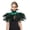 Green-1, variant on VZQI Faux Feather Shawl for Women, Halloween Cape Collar Costume Accessory for Cosplay Masquerade Party