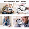 thumbnail image 4 of Extra Large Led Handheld Magnifying Glass With Light - 2x 4x 25x Lens Zoom Lightweight Shatterproof Magnifiers, 4 of 5