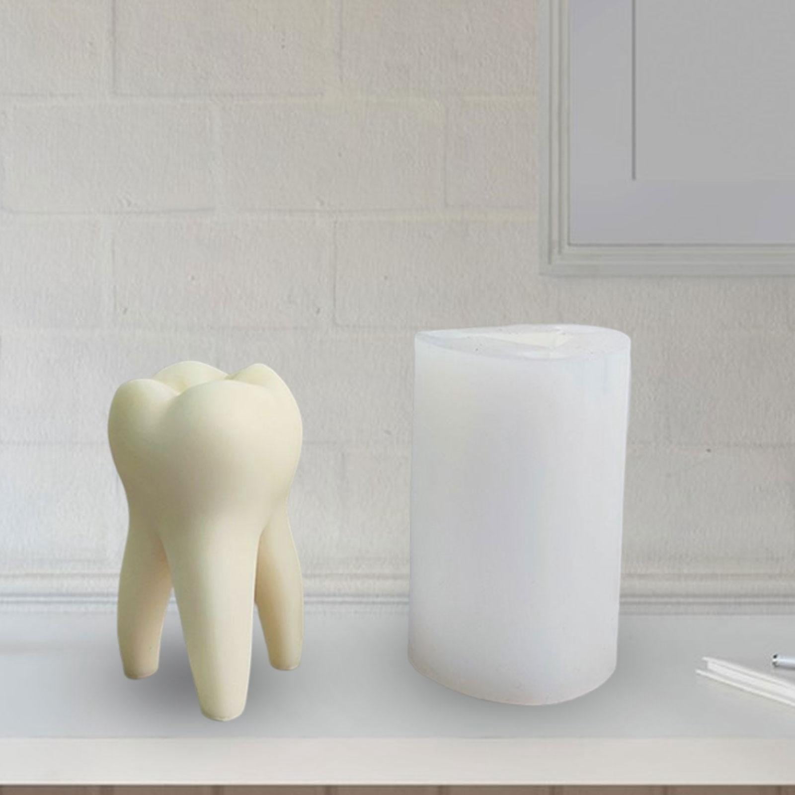 FVDPWYE -Big Tooth Candle Mold Epoxy Resin Casting Home Decor Easy Demould Handmade Soap