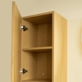 thumbnail image 5 of 35" Tall Bathroom Wall Mounted Cabinet, Narrow Storage Cabinet with Door and Shelves, Suitable for Small Spaces, Applicable to Bathroom, Living Rooms and Laundry, Corolla Oak Woodgrain Color, 5 of 6