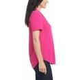 thumbnail image 2 of Hilary Radley Ladies' Size Medium (8-10) Short Sleeve V-Neck Blouse, Pink, 2 of 3