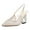 Silver, variant on FSJ Women Chain Chunky Block Heel Pointed Closed Toe Slingback Sandals Slip On Sparkly Rhinestones Upper Summer Pumps Dress Party Shoes Size 8 Black
