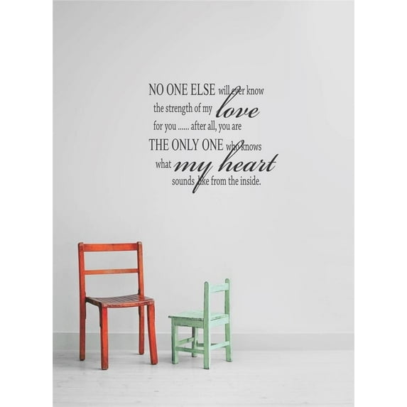 No One Else Will Ever Know The Strength Miracles Harmonious Powerful Happen Decorating Ideas Holy Writ Scriptures Word of God Testament Prayer Blessings Girl Boy Wall Decal - Size: 18 Inch x 18 Inch