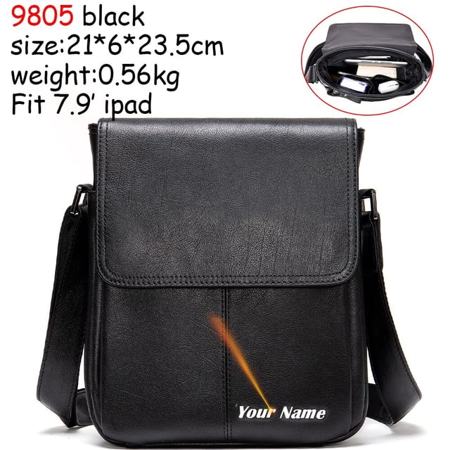 MVA-Bolso de hombro de piel de vaca para hombre, bandolera Vintage para marido, de negocios, 7,9 pulgadas, nuevo pedido, 601 Fivean unisex